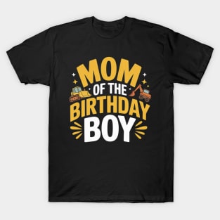 Mom of the Birthday Boy Construction Worker Bday Party T T-Shirt